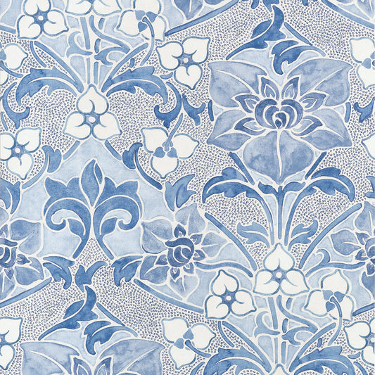 Woodford Wallpaper by Thibaut in Blue (T14602)