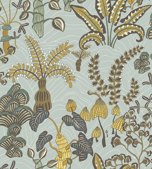 Woodland Floor Wallpaper by Josephine Munsey Celadon and Lemon
