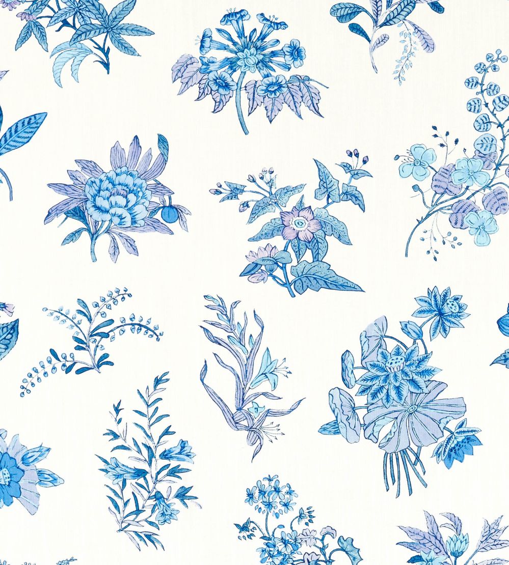 Woodland Floral Fabric by Harlequin Lapis/Amethyst/Pearl