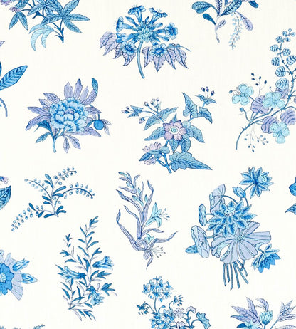Woodland Floral Fabric by Harlequin Lapis/Amethyst/Pearl