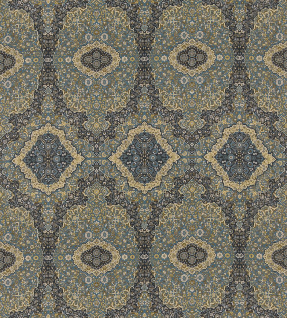 Woodland Paisley Fabric by Mulberry Home Indigo