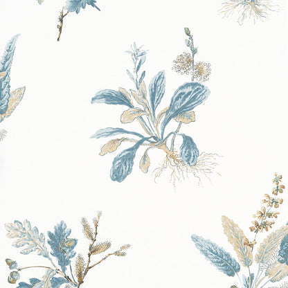 Woodland Wallpaper by Anna French in Beige & Soft Blue (AT57850)