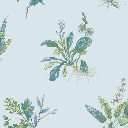 Woodland Wallpaper by Anna French in Blue & Green (AT57851)