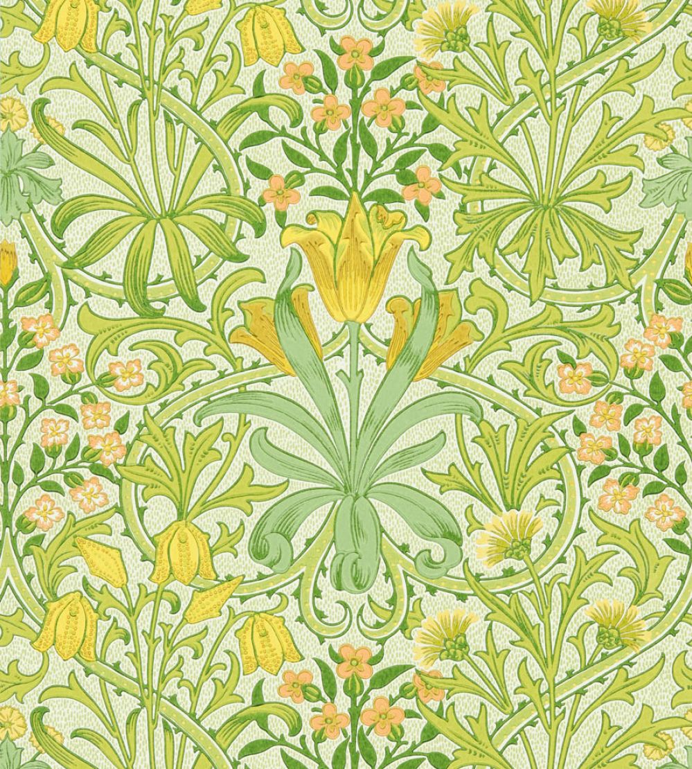 Woodland Weeds Wallpaper by Morris & Co Sap Green