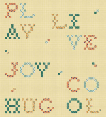 Wordplay Wallpaper by Coordonne Buttercream