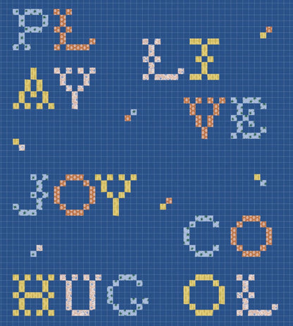 Wordplay Wallpaper by Coordonne Indigo