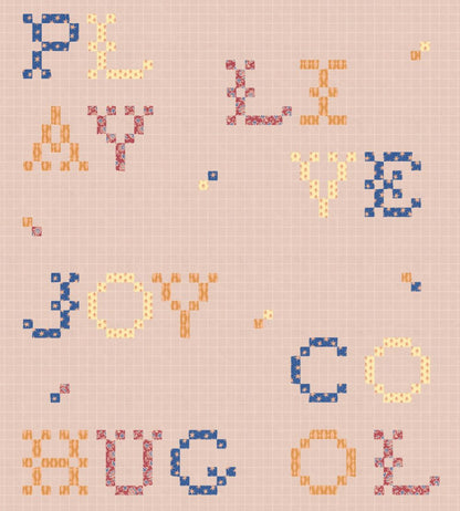 Wordplay Wallpaper by Coordonne Peach