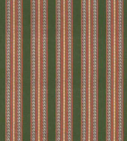 Worlds Apart Fabric by GP & J Baker Green/Coral