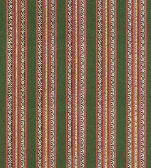 Worlds Apart Fabric by GP & J Baker Green/Coral