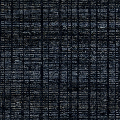 Woven Husk Grasscloth Wallpaper by Phillip Jeffries in Navy Dream (PJ 10147)
