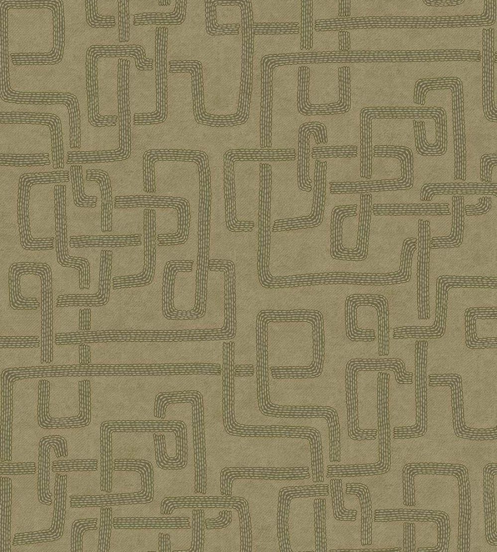Woven Lines Wallpaper by Eijffinger Green
