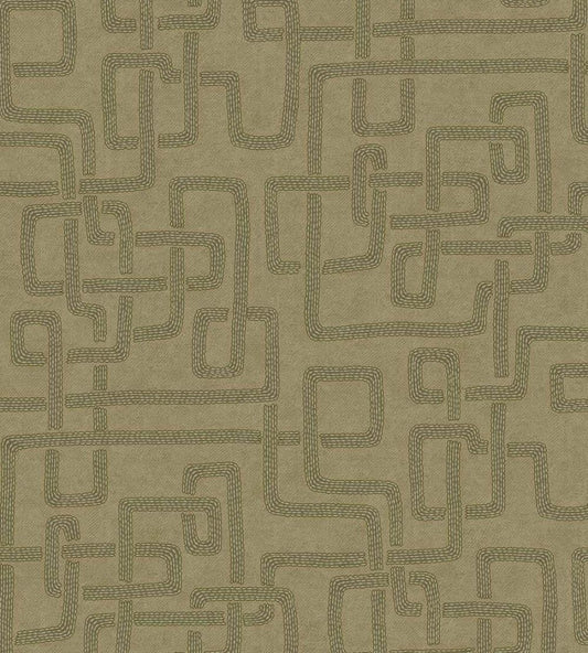 Woven Lines Wallpaper by Eijffinger Green