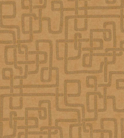Woven Lines Wallpaper by Eijffinger Orange/Terracotta