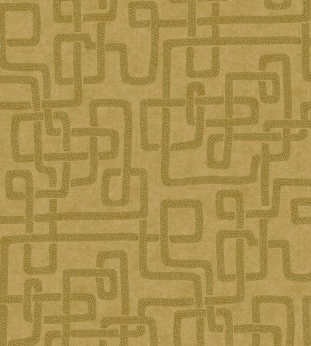 Woven Lines Wallpaper by Eijffinger Yellow/Ocher