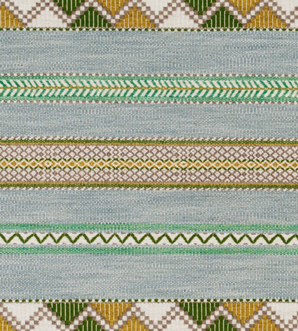 Woven Ribbon Fabric by Christopher Farr Cloth Aqua