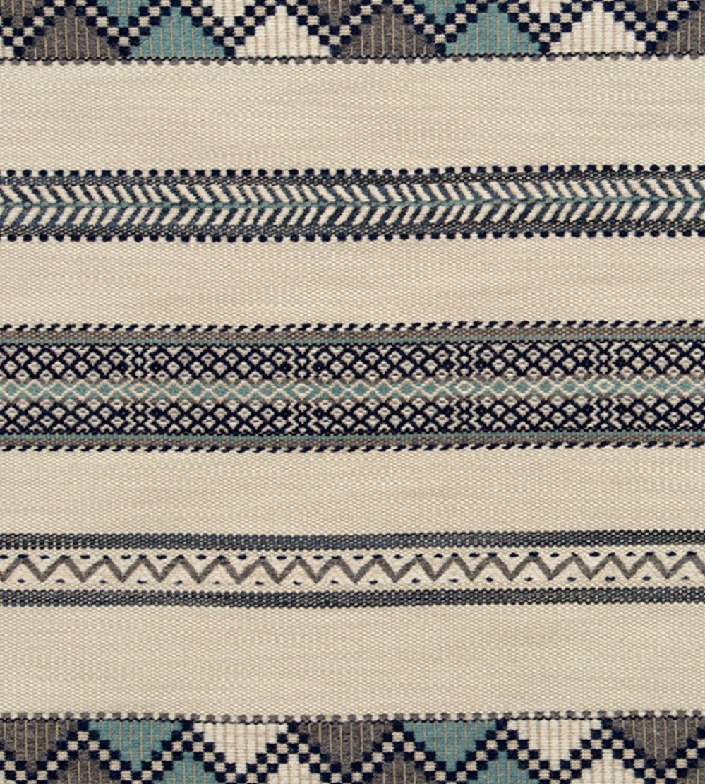 Woven Ribbon Fabric by Christopher Farr Cloth Indigo