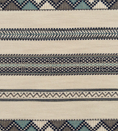 Woven Ribbon Fabric by Christopher Farr Cloth Indigo