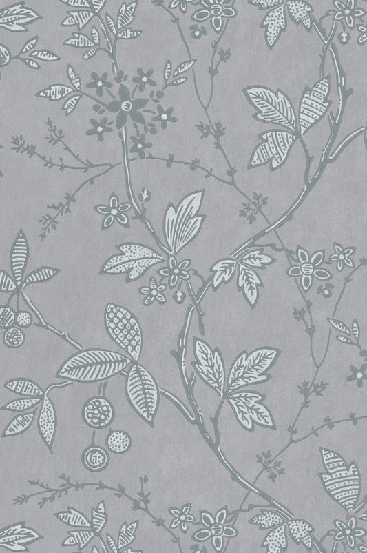 Wrest Trail wallpaper by Little Greene in Lead