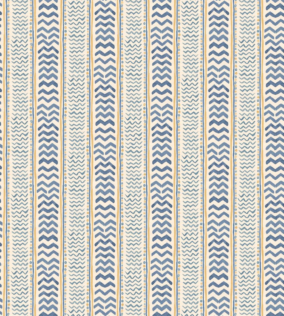 Wriggle Room Wallpaper by GP & J Baker Blue/Yellow