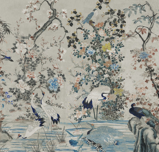 Yamadori Chinoiserie Mural by Watts 1874 in Cio-Cio-San - Non-Woven Paper