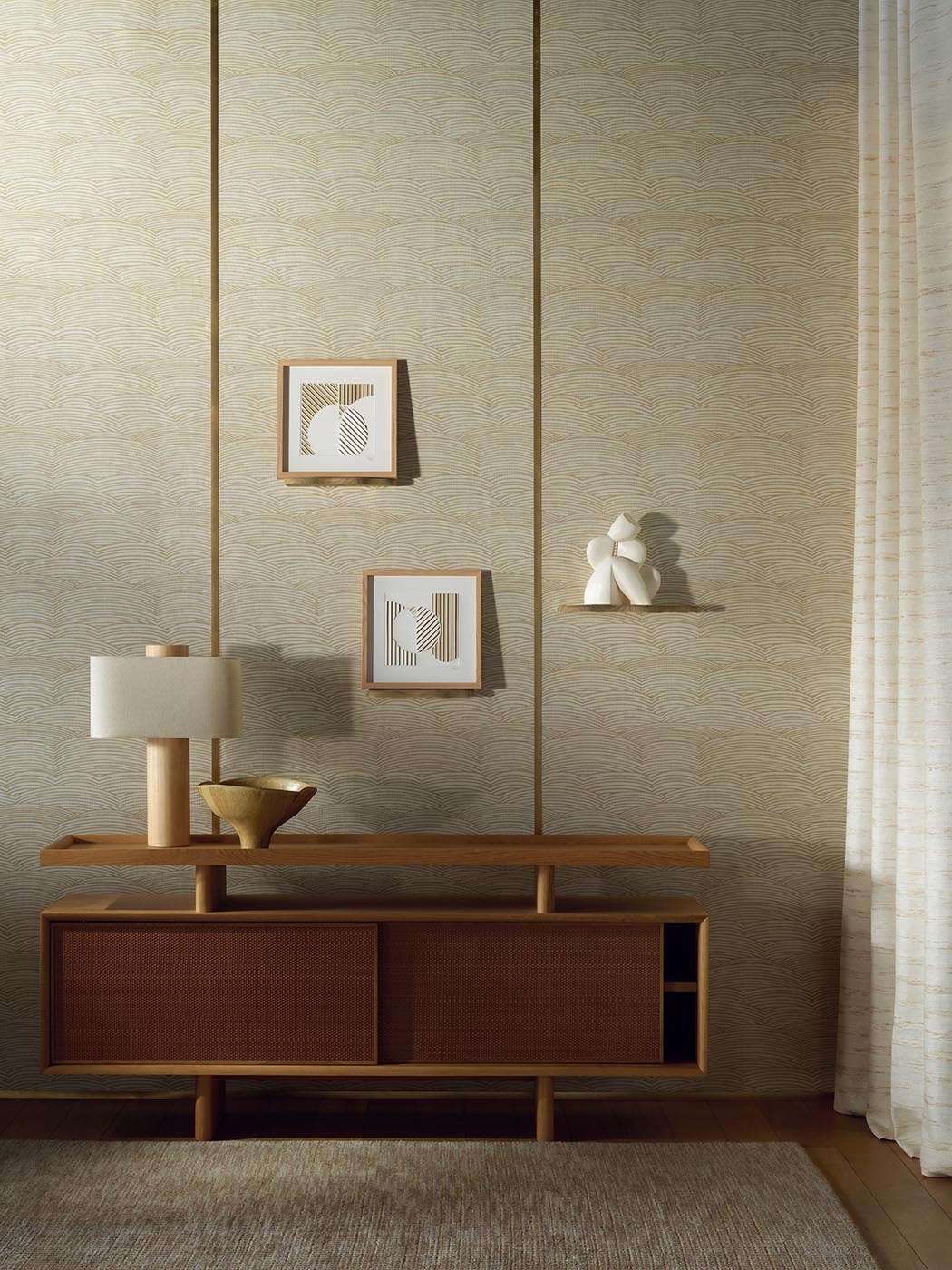 Yangzi Wallpaper by Pierre Frey shown in a room setting (view 1)