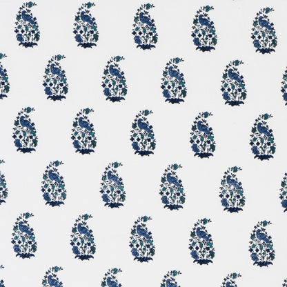 Yasmina Peacock Oyster fabric by Lisa Fine Textiles