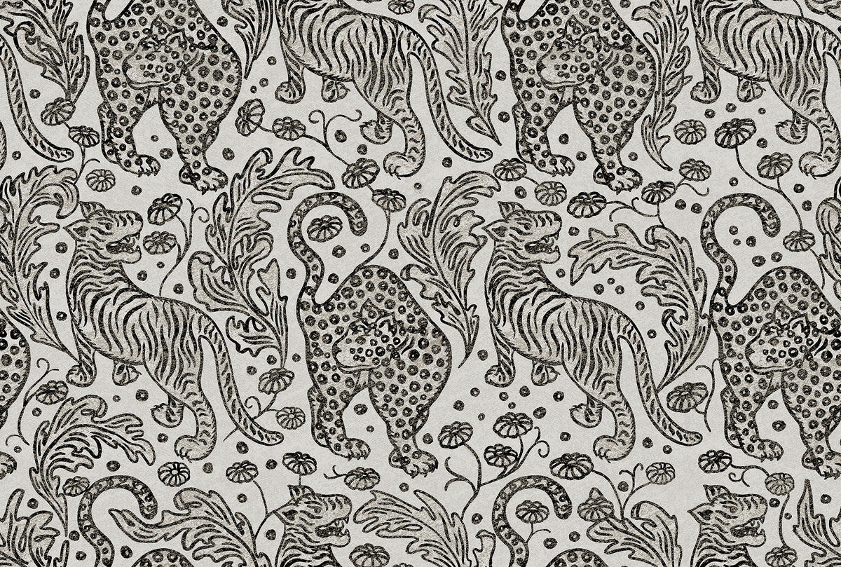 Year Of The Tiger Graphite wallpaper by Rebel Walls