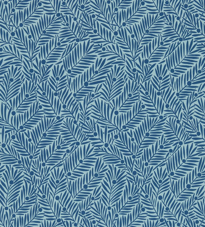 Yew & Aril Wallpaper by Morris & Co Indigo