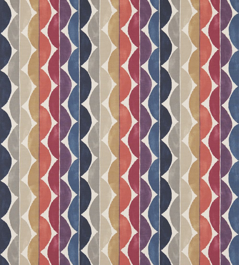 Yoki Fabric by Scion Fig / Amber / Indigo