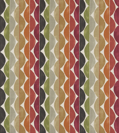 Yoki Fabric by Scion Terracotta / Moss / Amber