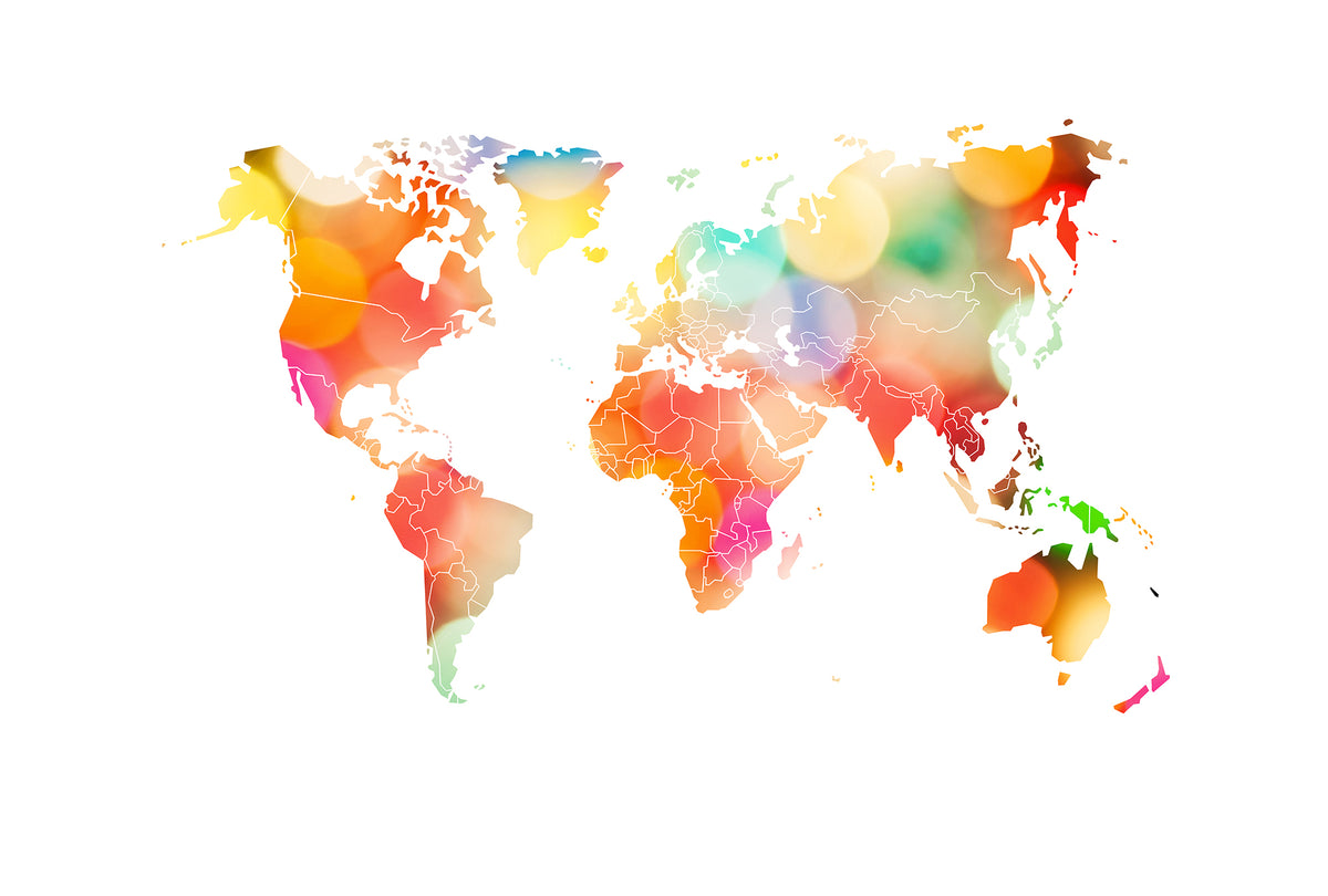 Your Own World Confetti mural by Rebel Walls
