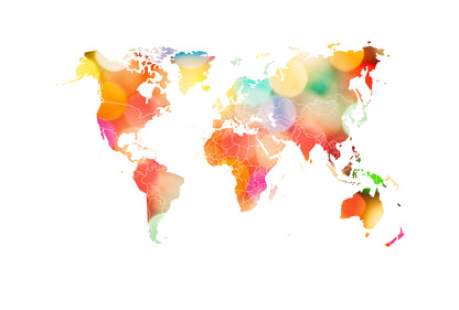 Your Own World Confetti mural by Rebel Walls