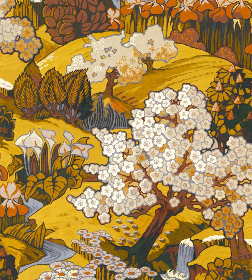 Yu Garden Wallpaper by Coordonne Amber