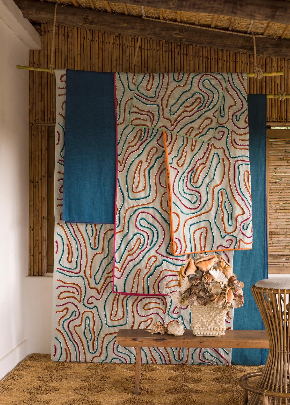 Yukulele Fabric by Pierre Frey shown in a room setting (view 2)
