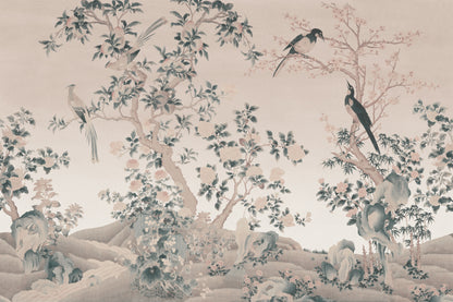 Yulan Gardens Pink mural by Hovia
