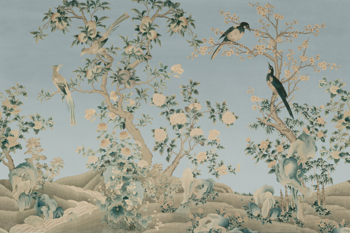 Yulan Gardens Blue mural by Hovia