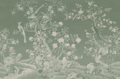 Yulan Gardens Green mural by Hovia