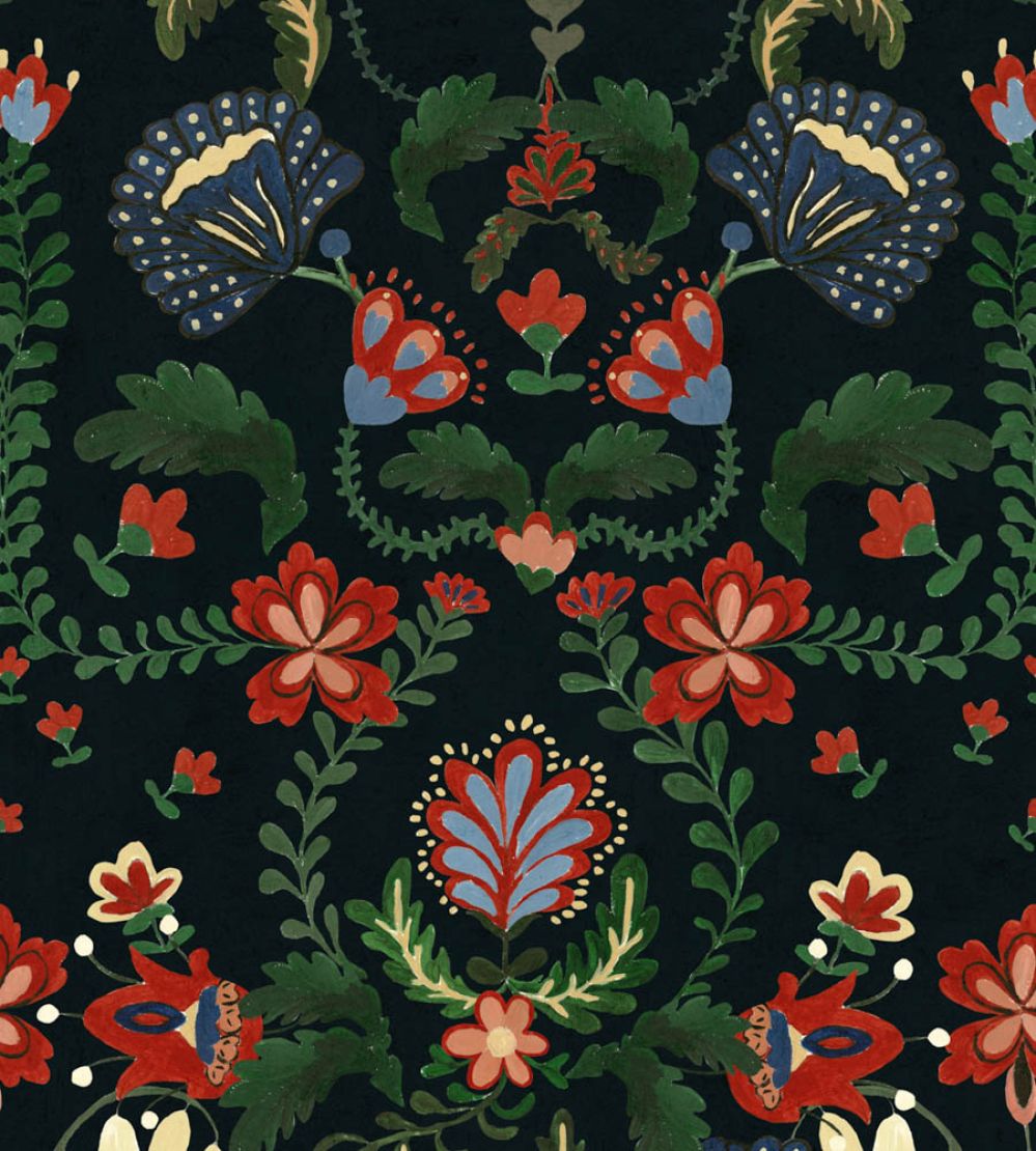 Zabola Wallpaper by MINDTHEGAP Black Green