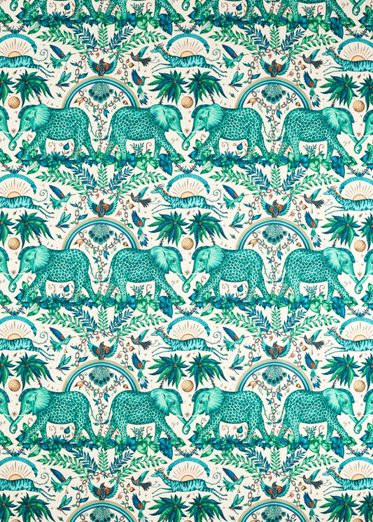 Zambezi Green fabric by Clarke & Clarke