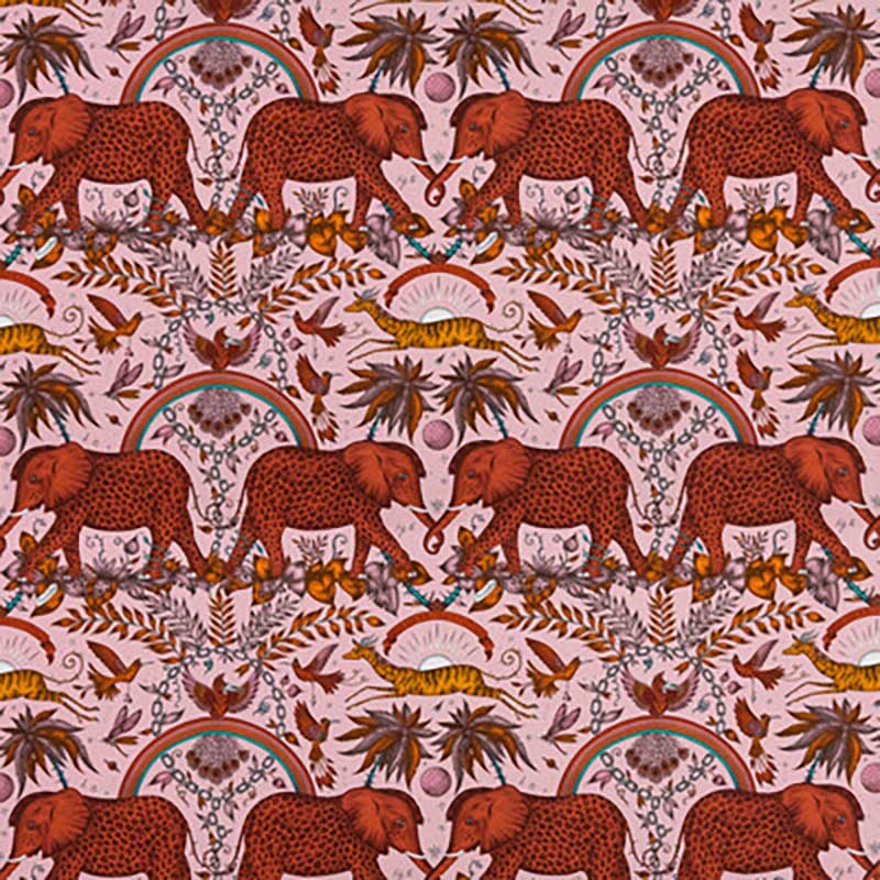Zambezi Satin Blush fabric by Clarke & Clarke
