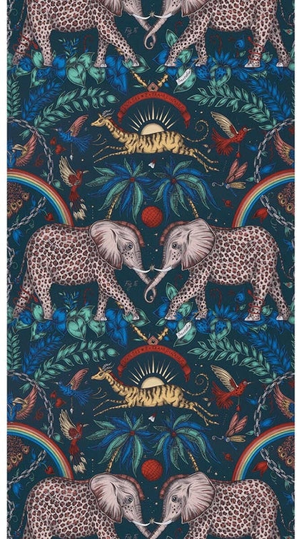 Zambezi Navy wallpaper by Clarke & Clarke