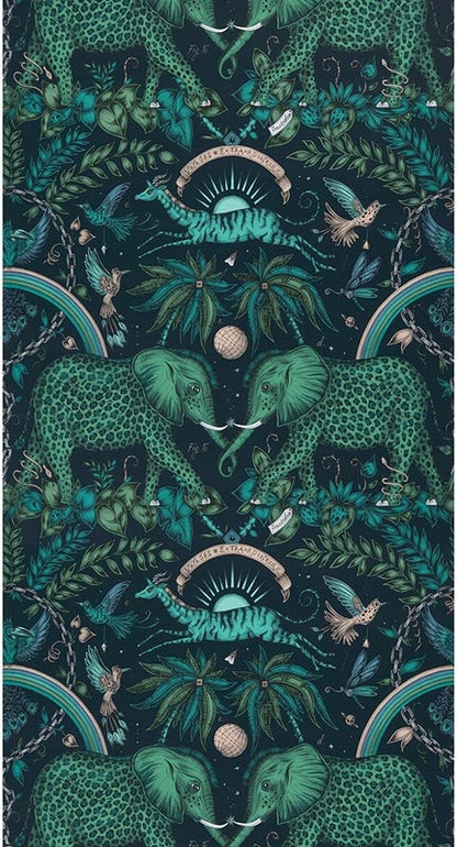 Zambezi Teal wallpaper by Clarke & Clarke
