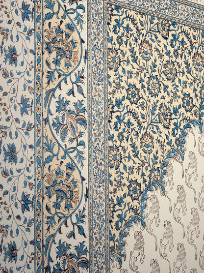 Zarand Panoramic Wallpaper by Braquenié shown in a room setting (view 1)