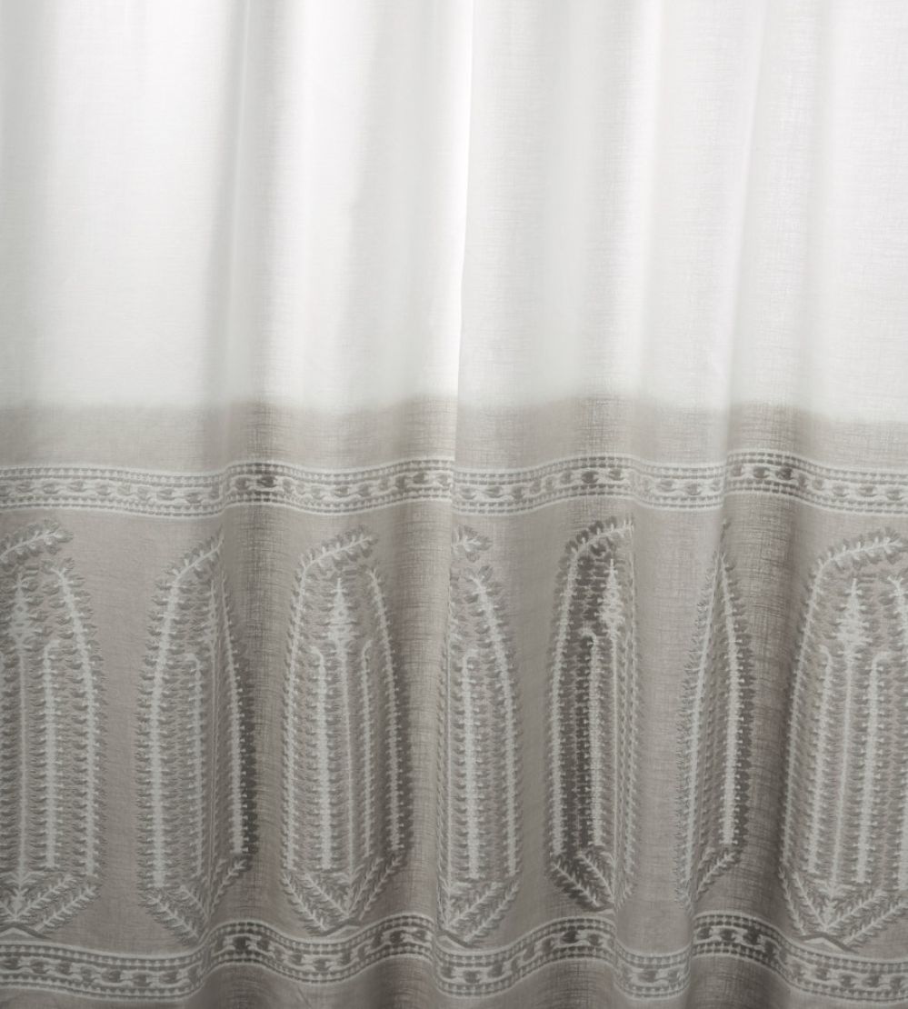 Zardozi Ombre Fabric by Zoffany Quartz Grey