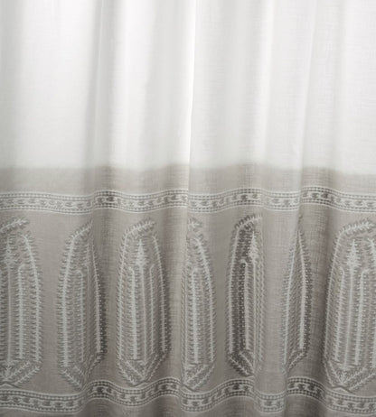 Zardozi Ombre Fabric by Zoffany Quartz Grey