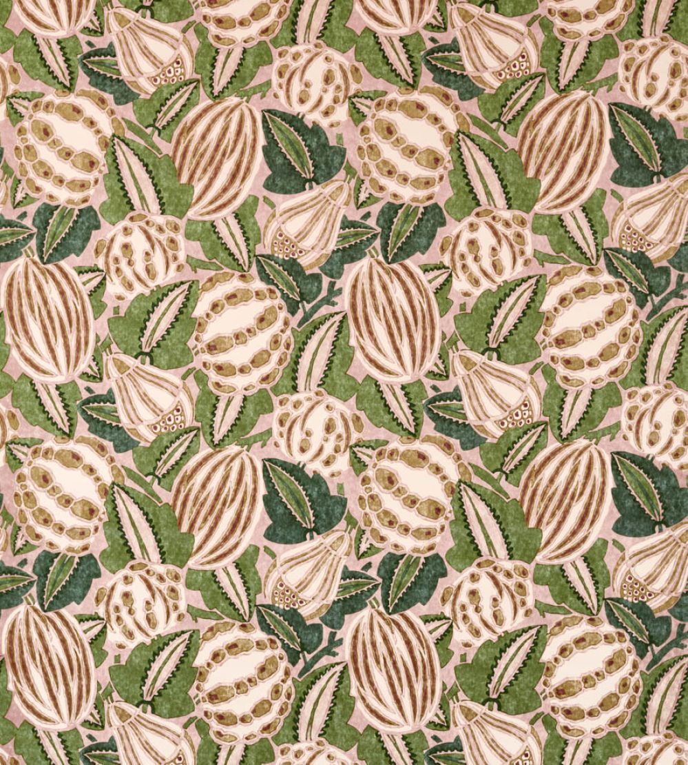 Zenith Fabric by Harlequin Blush/Forest