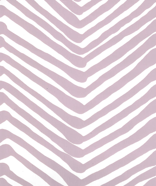 Zig Zag Lavender on White wallpaper by Alan Campbell