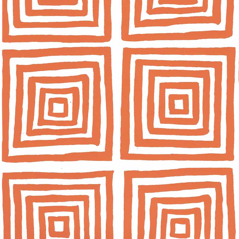 Ziggurat Orange wallpaper by China Seas