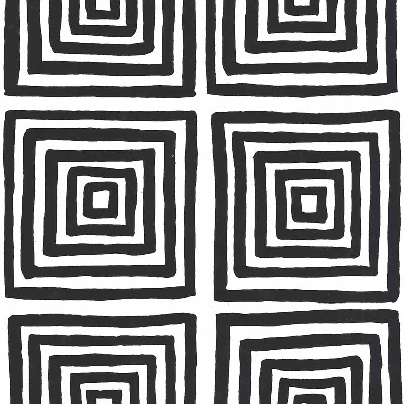 Ziggurat Black wallpaper by China Seas