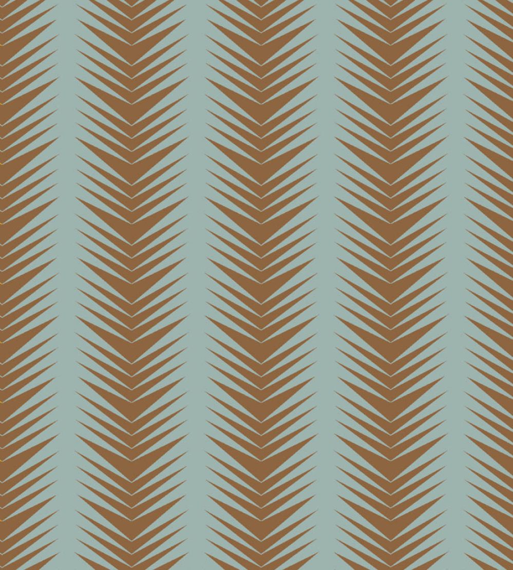 Ziggy Fabric by Parker & Jules Terracotta Aqua